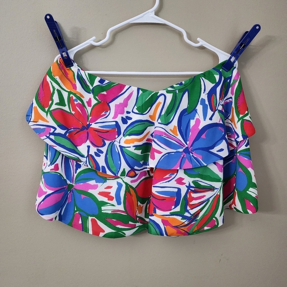 Sugarlips Women  Size L Floral Top Off Shoulders - Picture 4 of 8